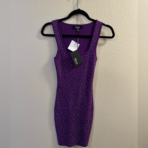 Bodycon dress purple size small - Picture 1 of 6